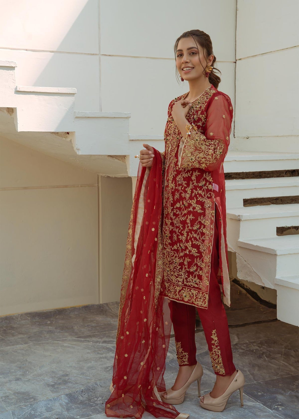Laleen - Maroon Jewel
